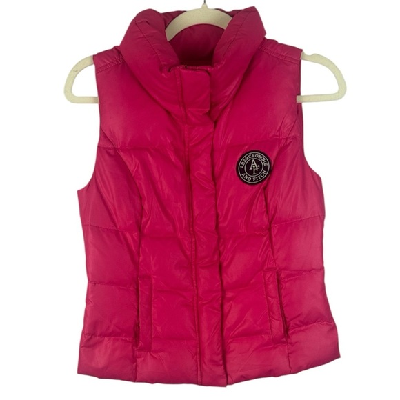 Abercrombie & Fitch Jackets & Blazers - Abercrombie & Fitch Down Feather Blend Bright Pink Sleeveless Puffer Small Vest
